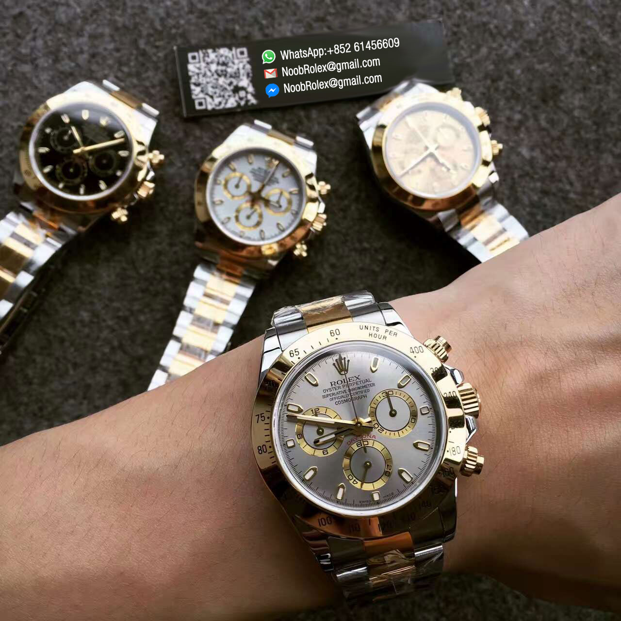 Rolex Daytona 116503 Gray Dial on Steel and Yellow Gold Bicolor Bracelet Asian 7750 Movement JF Edition Best Replica Quality