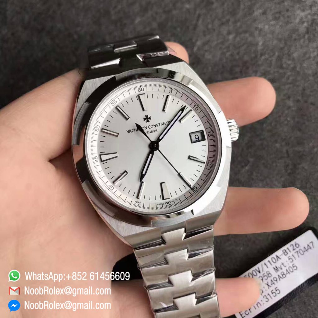 VC OVERSEAS Sport Watch 4500V 110A-B126 White Dial Steel Case and ...