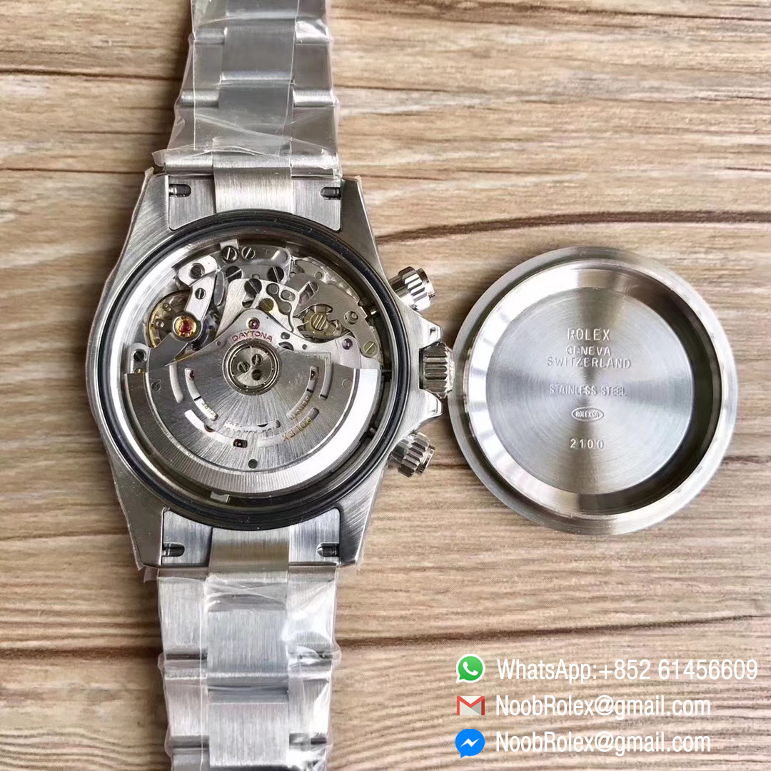 Noob Daytona 116520 Steel Case and Bezel While Dial Same thickness as genuine 2018 Best Edition with SA4130