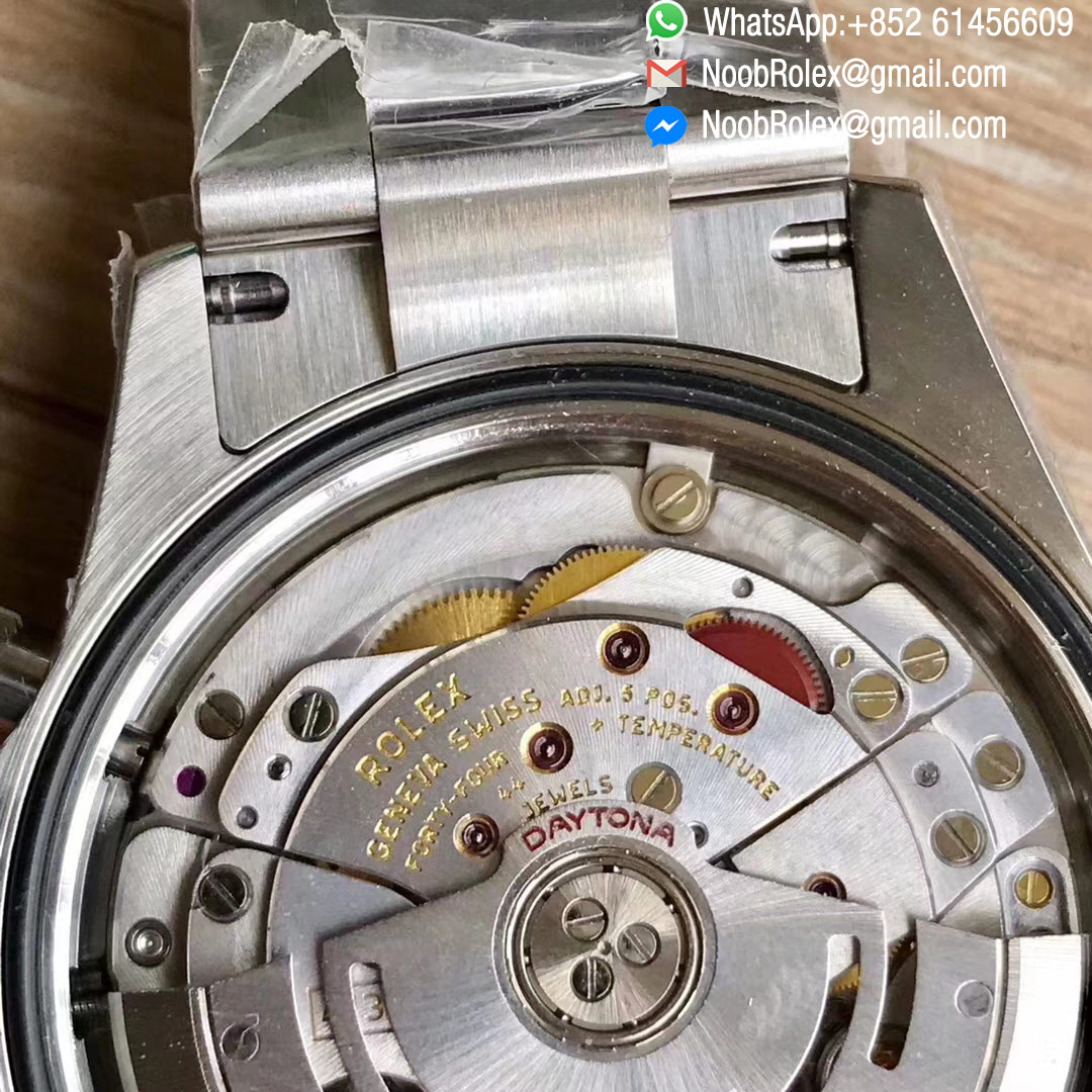 Noob Daytona 116520 Steel Case and Bezel While Dial Same thickness as genuine 2018 Best Edition with SA4130