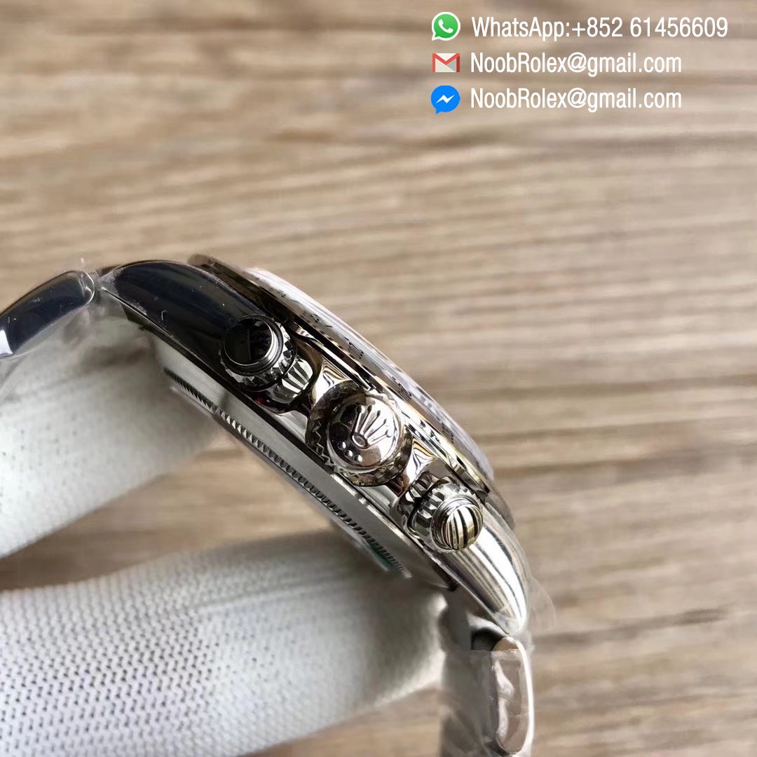 Noob Daytona 116520 Steel Case and Bezel While Dial Same thickness as genuine 2018 Best Edition with SA4130