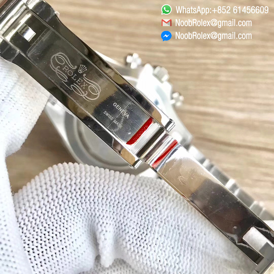 Noob Daytona 116520 Steel Case and Bezel While Dial Same thickness as genuine 2018 Best Edition with SA4130