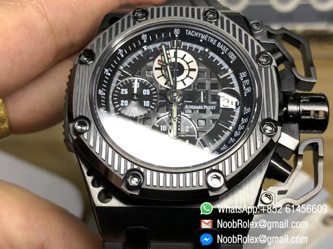 AP Royal Oak Offshore 26165IO Chronograph Black PVD Titanium Survivor Black Rubber A7750 from NOOB Factory Top Quality Super Man Toy