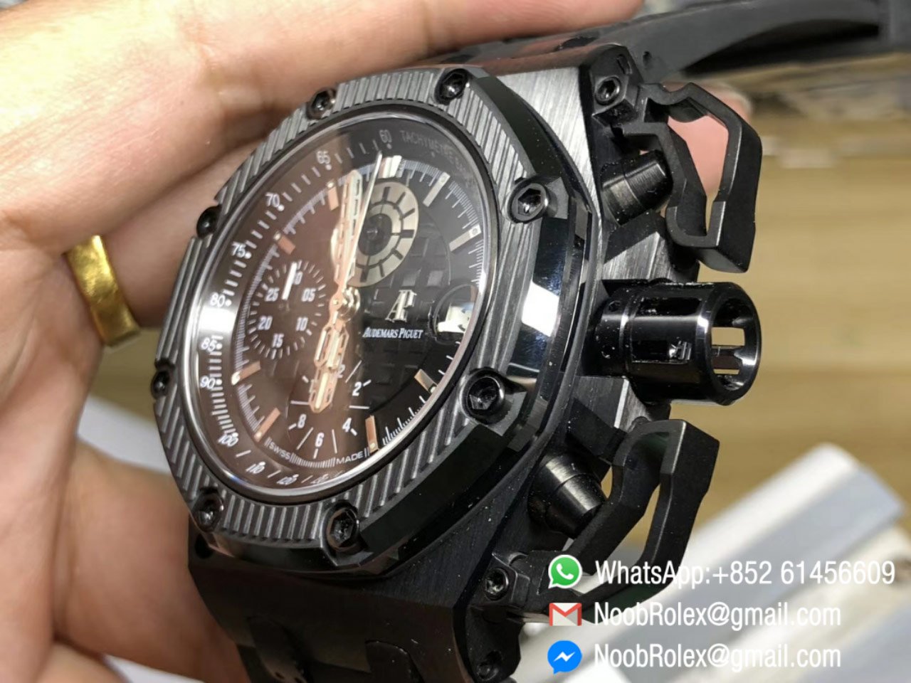 AP Royal Oak Offshore 26165IO Chronograph Black PVD Titanium Survivor Black Rubber A7750 from NOOB Factory Top Quality Super Man Toy