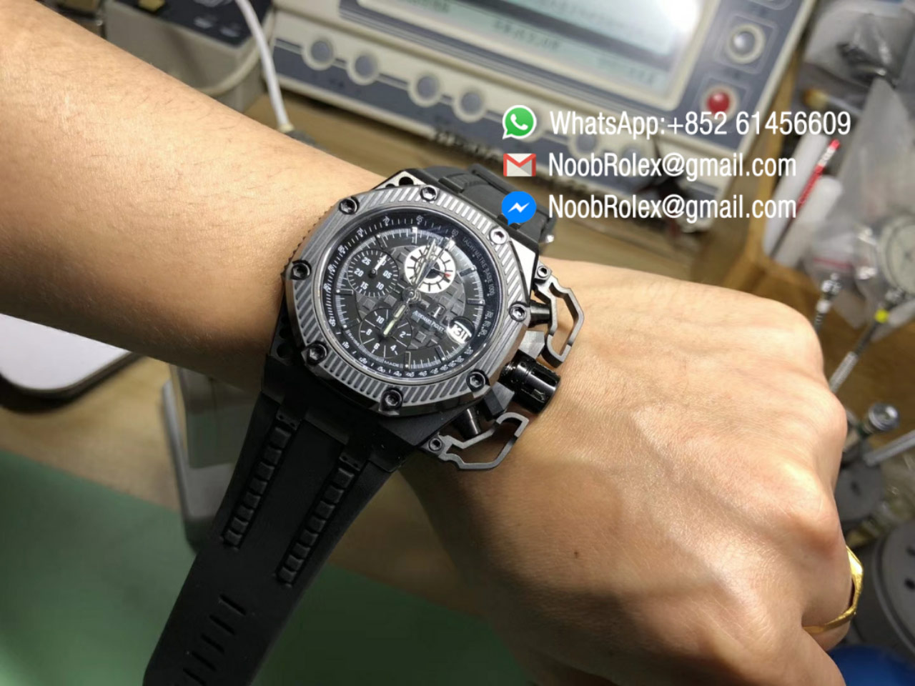 AP Royal Oak Offshore 26165IO Chronograph Black PVD Titanium Survivor Black Rubber A7750 from NOOB Factory Top Quality Super Man Toy
