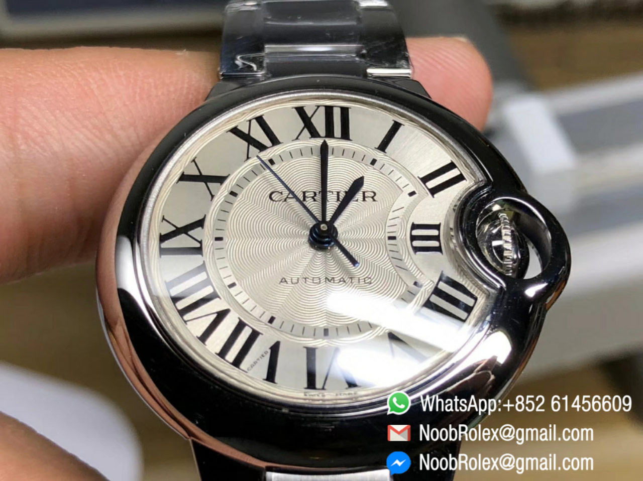 Ballon Bleu 33mm W6920071 Steel Case & Bracelet White Textured Dial ETA2671 JF High Quality