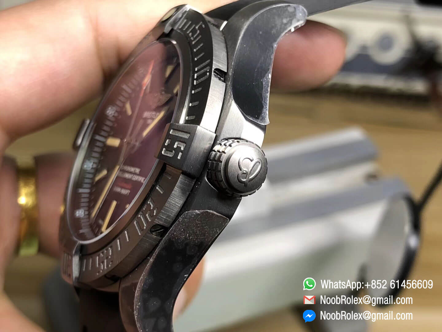 Breitling Avenger Blackbird V1731110 DLC Black On Titanium Case Black Dial On Black Rubber Strap GF Best Copy Quality