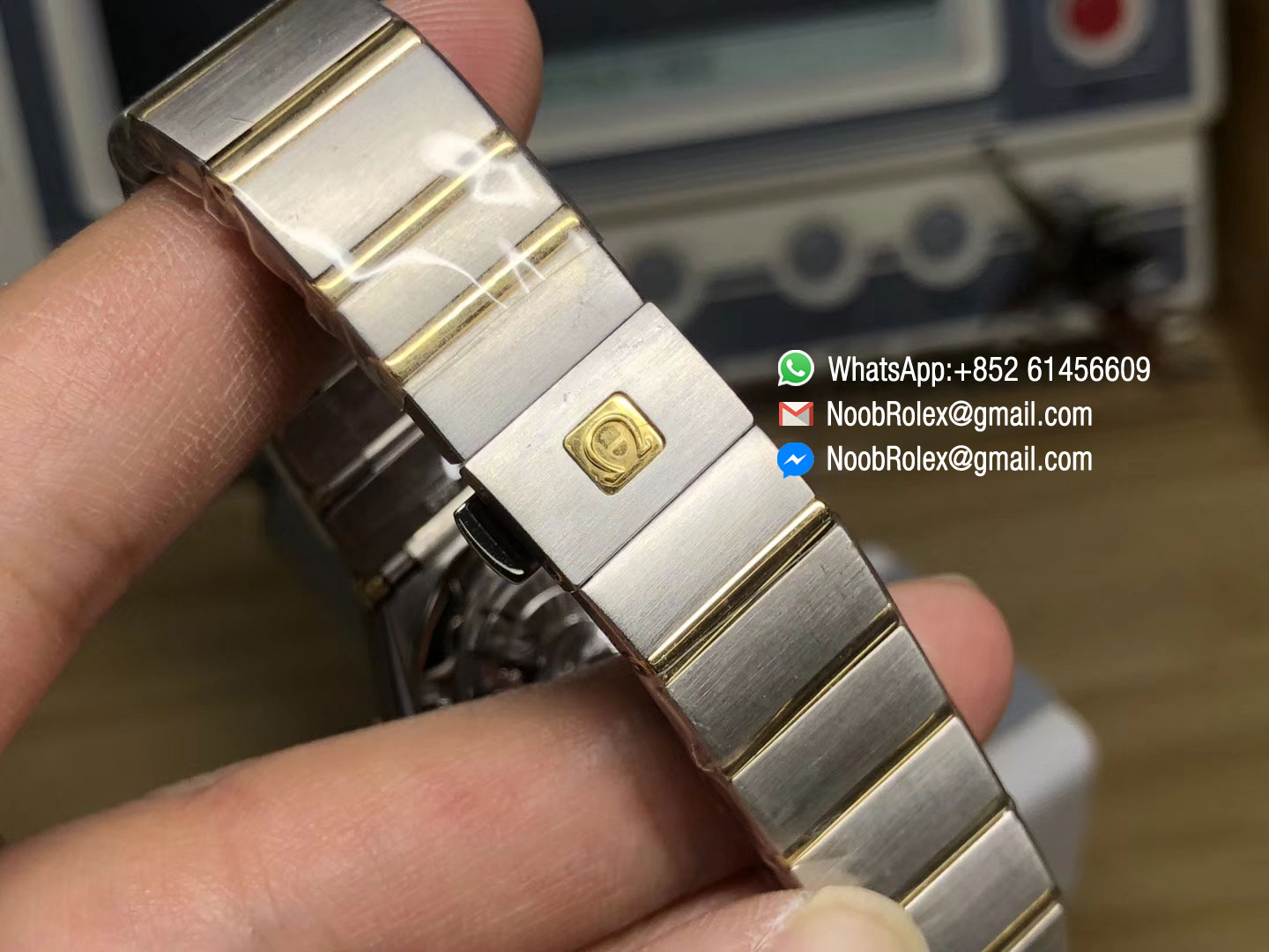 Constellation CO-AXIAL 27 MM Ladies Watch Yellow Gold on Steel Case Diamonds Bezel White MOP Dial A8520 V6F Best Quality