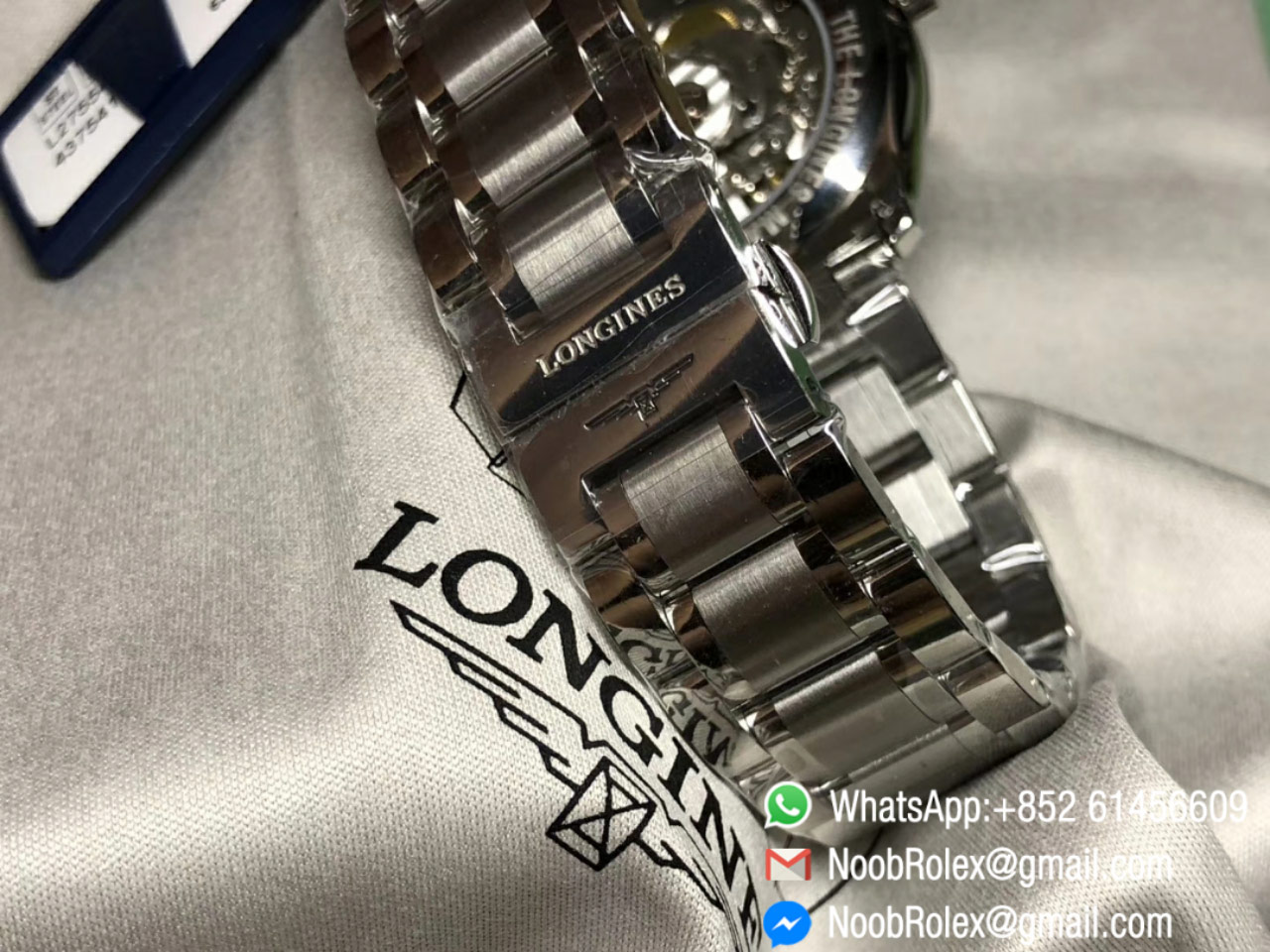 Longines Master Day Date Stainless Steel Case White Textured Dial 316L Bracelet A2836 LGF