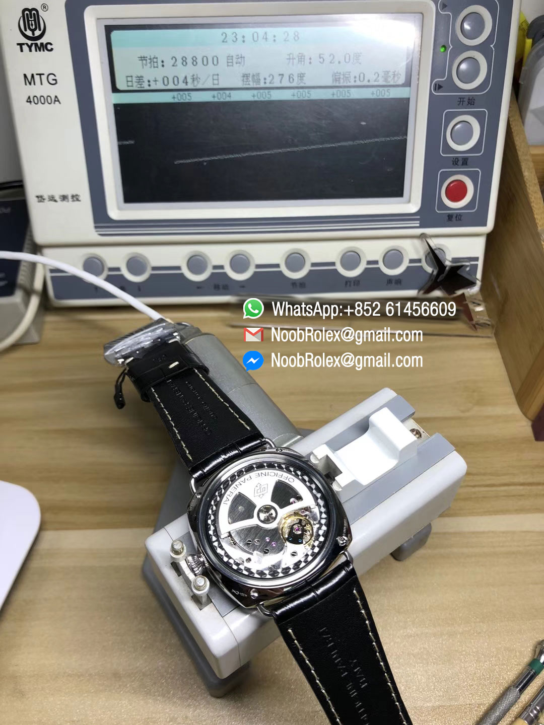 PAM00388 PAM388 VSF High Quality Black Dial on Black Leather Strap P9000 Super Clone Movement