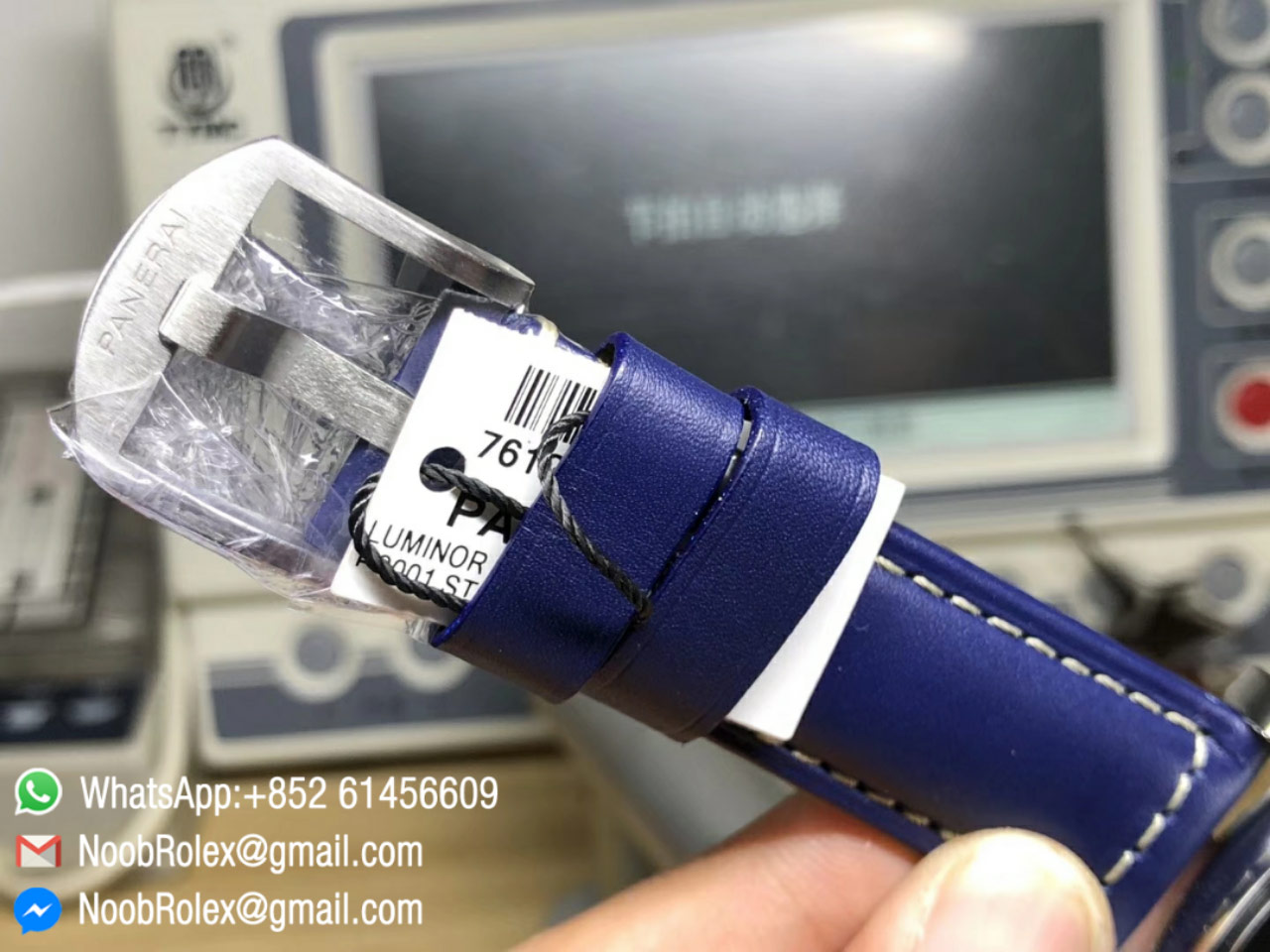 PAM00688 PAM688 Blue Dial on Blue Leather Strap P9001 Super Clone Movement VSF V2