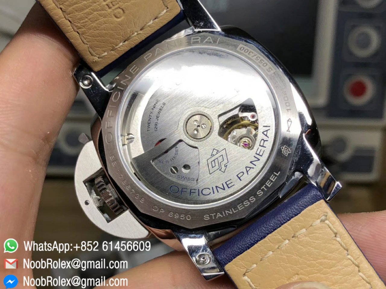 PAM00688 PAM688 Blue Dial on Blue Leather Strap P9001 Super Clone Movement VSF V2