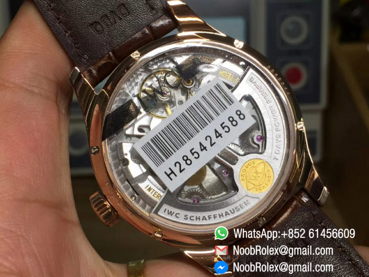 Portuguese Power Reserve Annual Calendar Rose Gold IW503504 White Dial on Black Leather Strap A52850 YLF 1:1 Quality