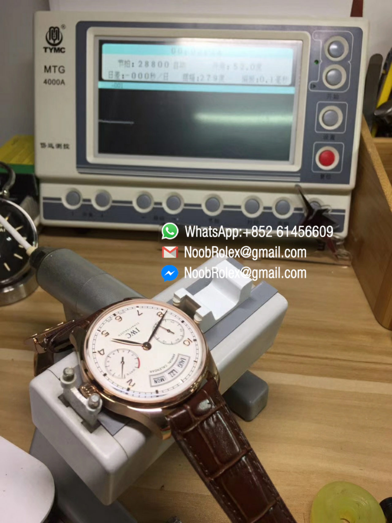 Portuguese Power Reserve Annual Calendar Rose Gold IW503504 White Dial on Black Leather Strap A52850 YLF 1:1 Quality