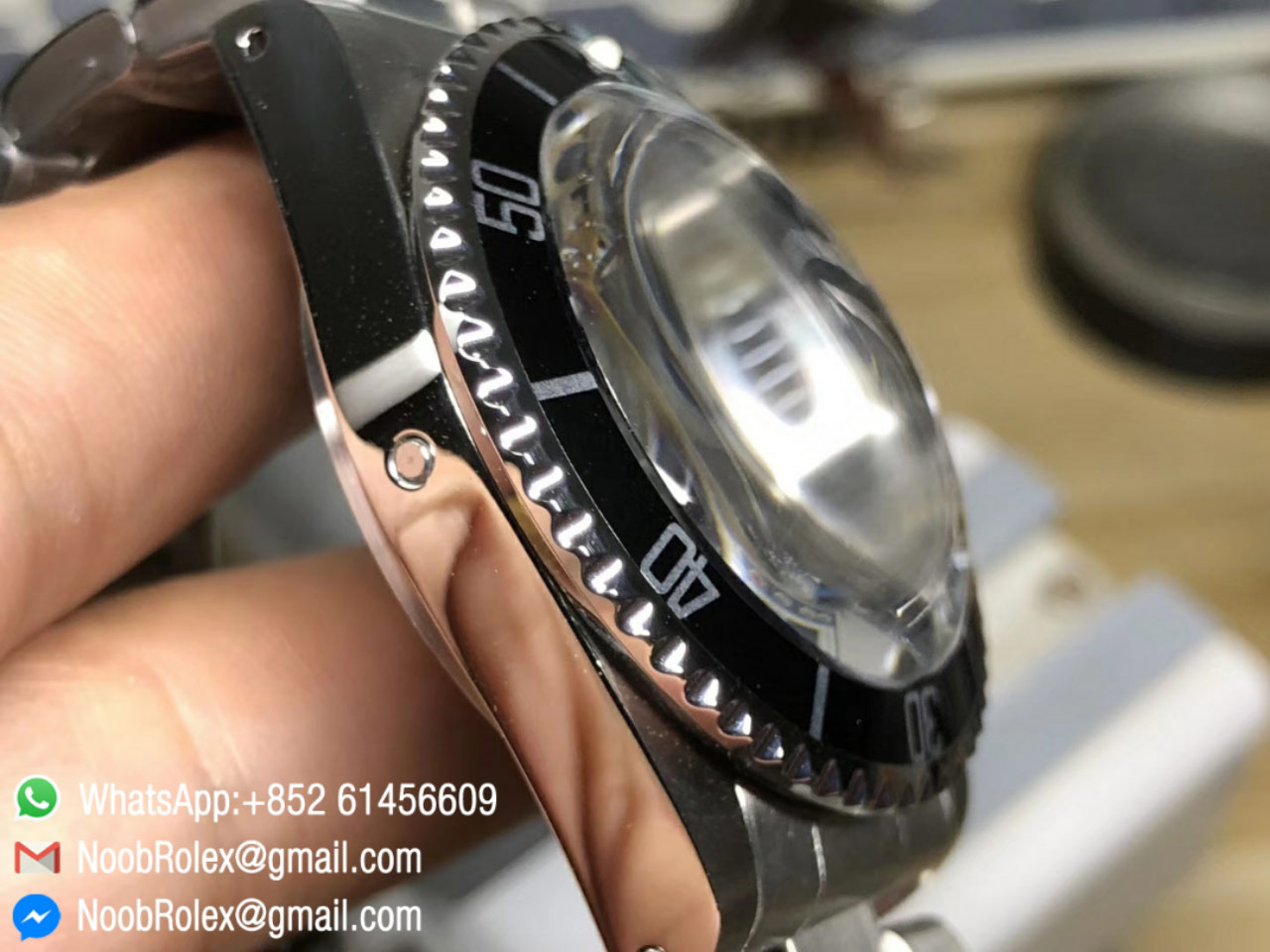 Rolex Vintage Sea-Dweller 1665 Double Red Yellow Lume Black Dial on Steel Bracelet A2836