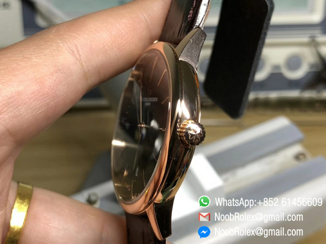 Vacheron Constantin Patrimony 85180 Date Rose Gold Case Black Dial Ultra Thin Clone 2450 Movement MKF