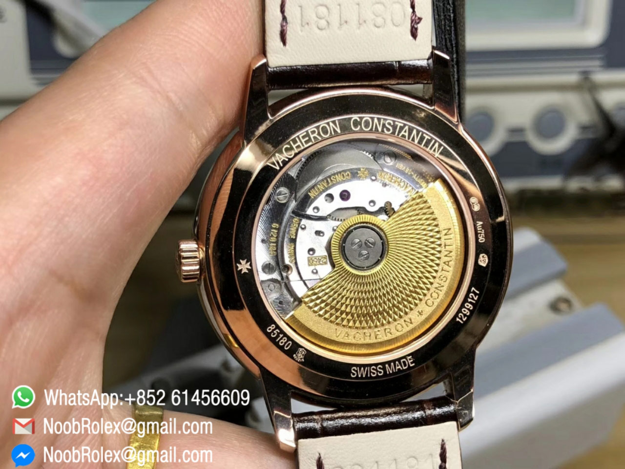 Vacheron Constantin Patrimony 85180 Date Rose Gold Case Black Dial Ultra Thin Clone 2450 Movement MKF