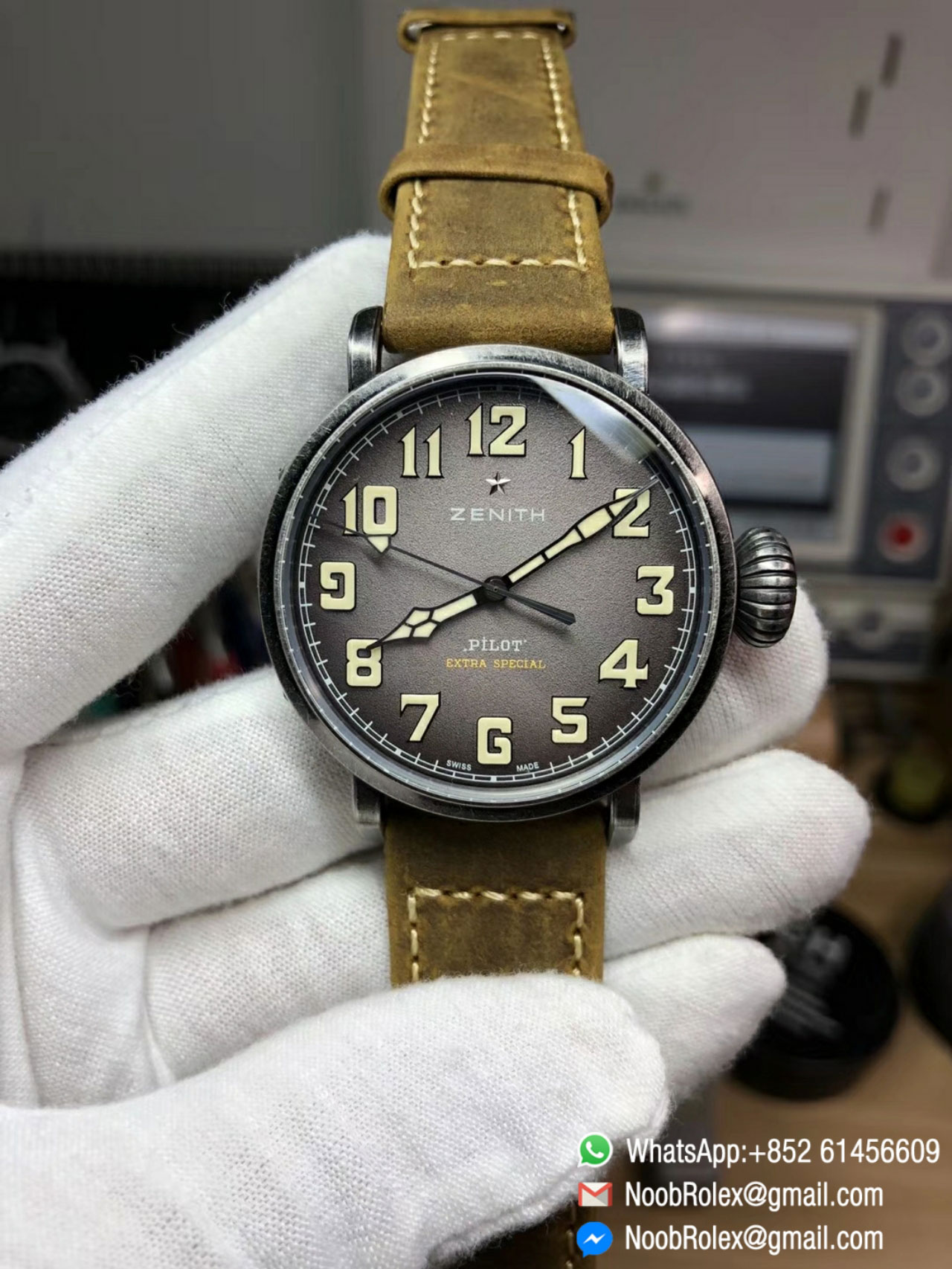 Pilot Type 20 Extra Special 40mm Aged Steel Case Asso Strap V6 Factory ...