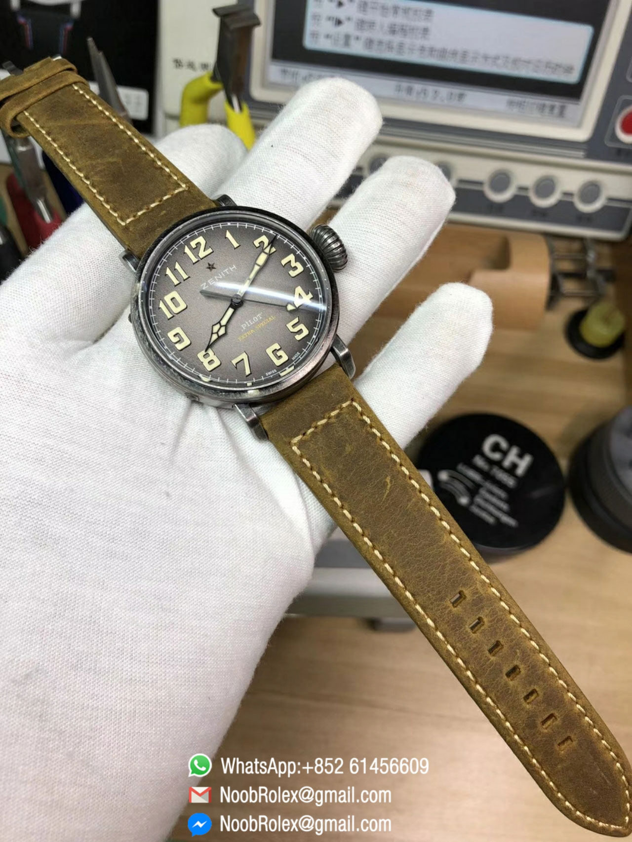 Zenith Pilot Type 20 Extra Special 40mm Aged Steel Case Asso Strap V6 Factory