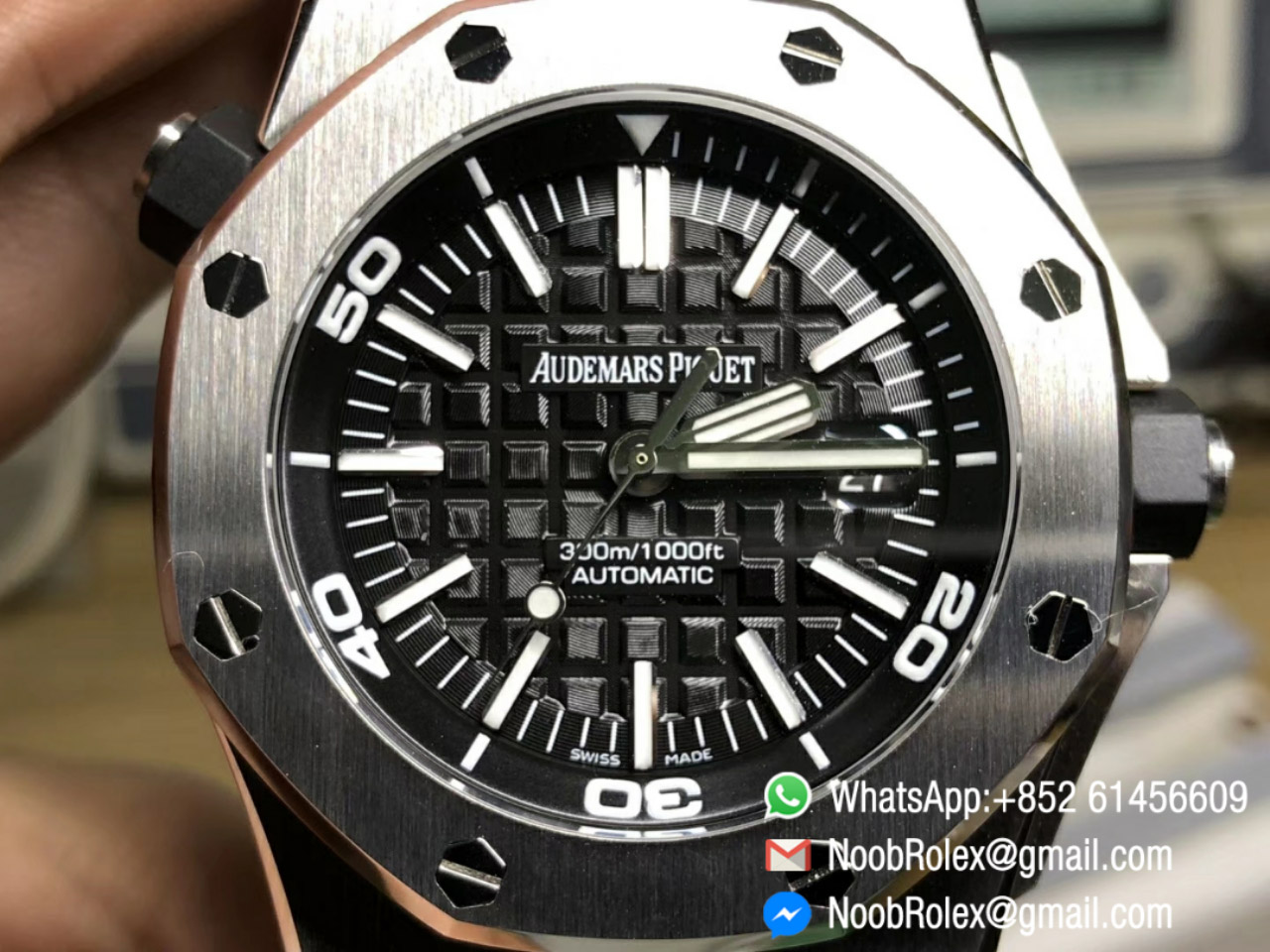 AP Royal Oak Offshore Diver Watch 15703 Rubber Strap Swiss ETA2824 JF V7 Size Same as Original 2018 New