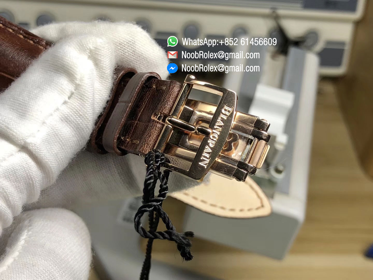 Blancpain Villeret 6651 Rose Gold Case White Dial on Brown Leather Strap A1151 ZF Best Edition