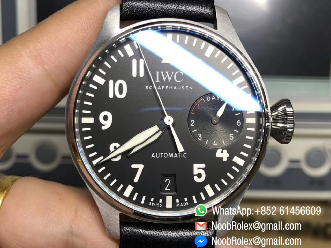 IWC Big Pilot IW500912 Power Reserve 2016 SIHH Edition on Black Leather Strap A51111 ZF Top Clone
