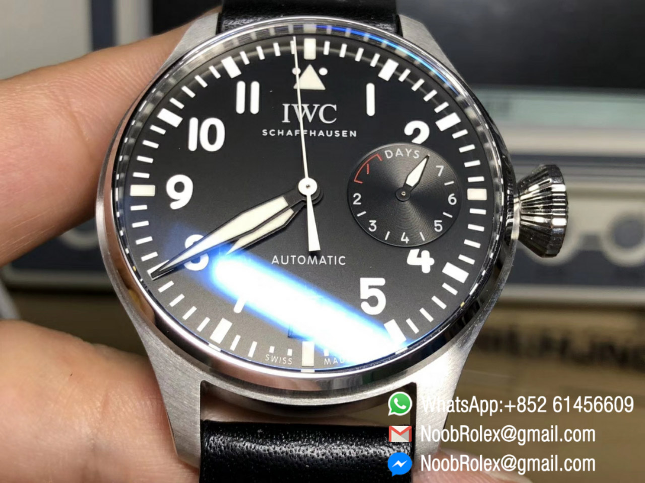 IWC Big Pilot IW500912 Power Reserve 2016 SIHH Edition on Black Leather Strap A51111 ZF Top Clone