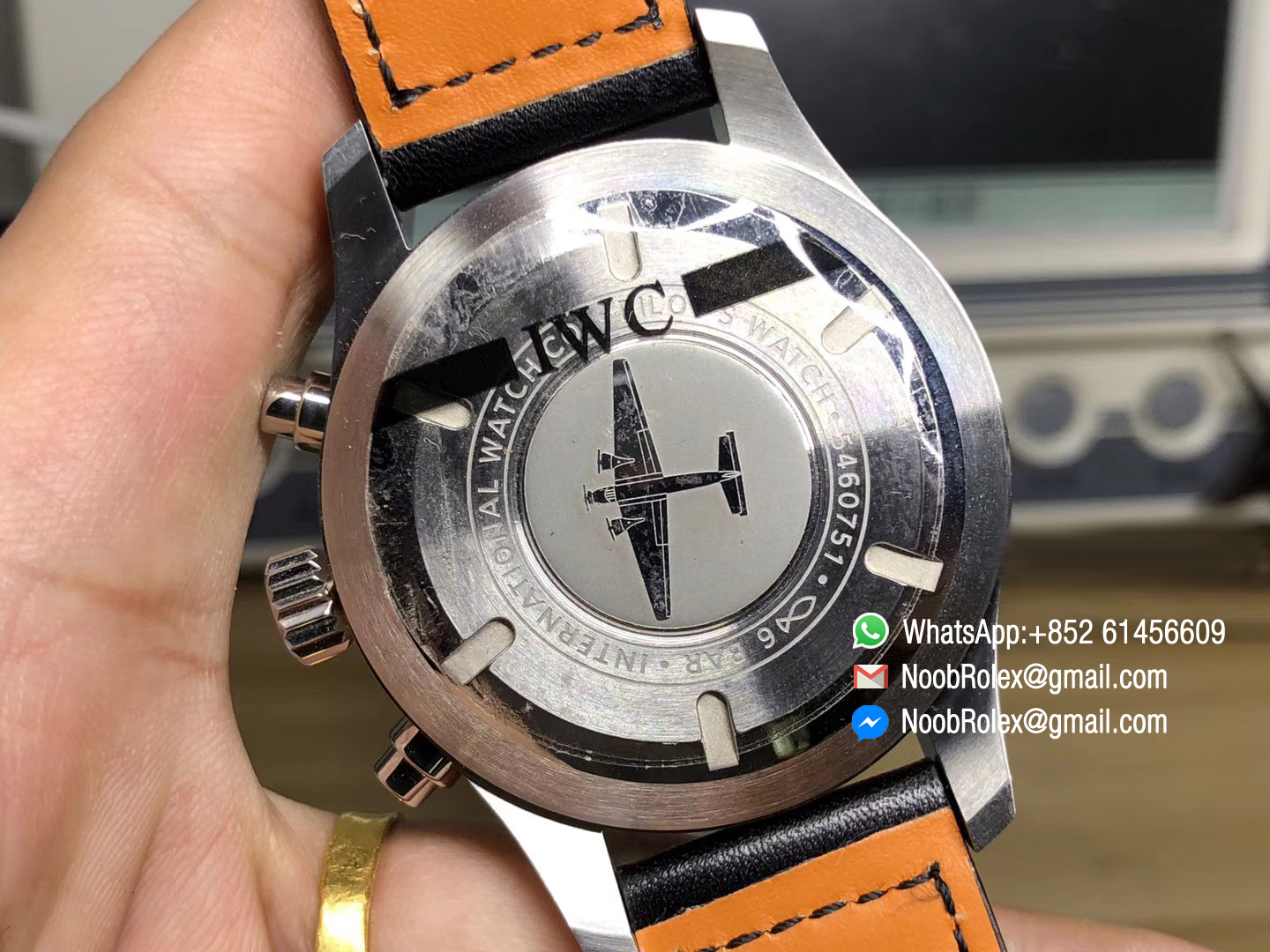 Pilot Chrono 2016 IW377709 Black Dial on Black Leather Strap A7750 ZF Top Quality