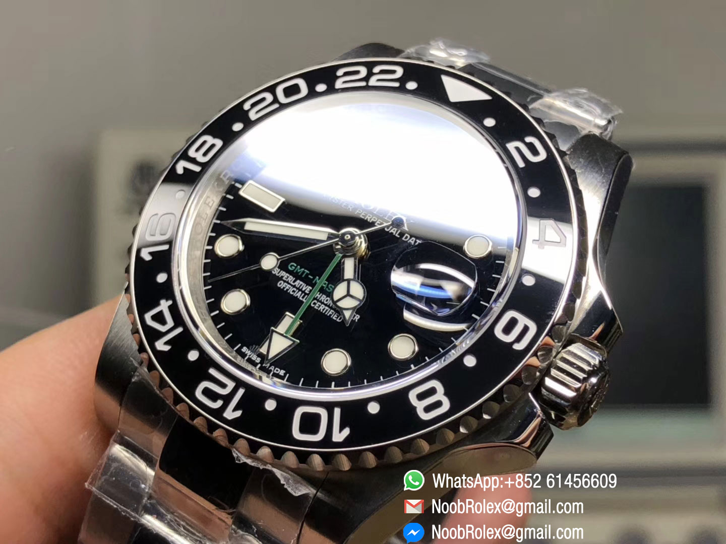 GMT-Master II 116710LN Steel Case & Black Ceramic Bezel Noob Best Edition A3187 with Correct Hand Stack