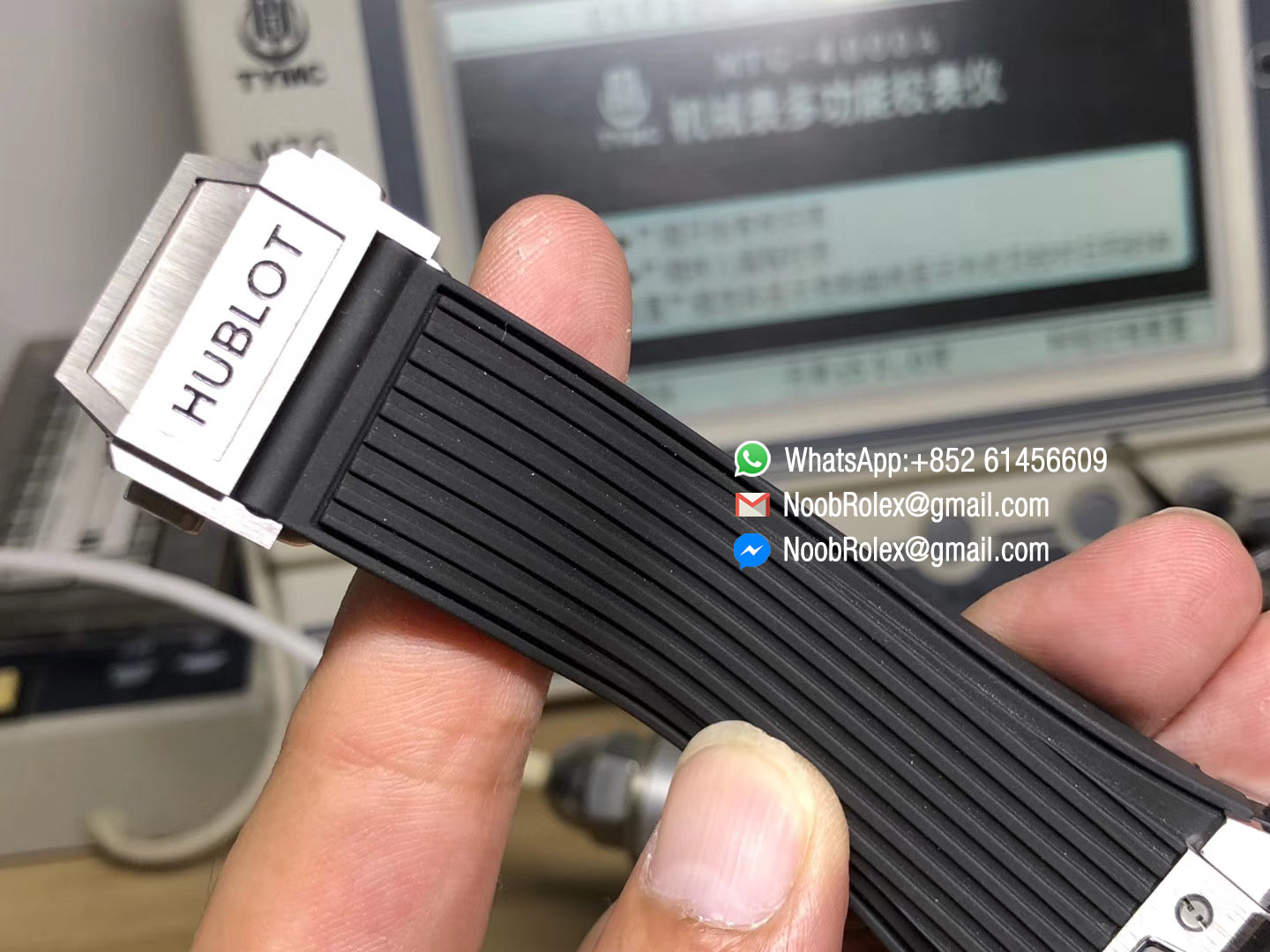 Hublot Big Bang Unico 45mm Watch 411.NM.1170.RX Stainless Steel Case Brushed Titanium Ceramic Chronograph AB Factory 1:1 Best Edition on Black Rubber Strap A.HUB1241