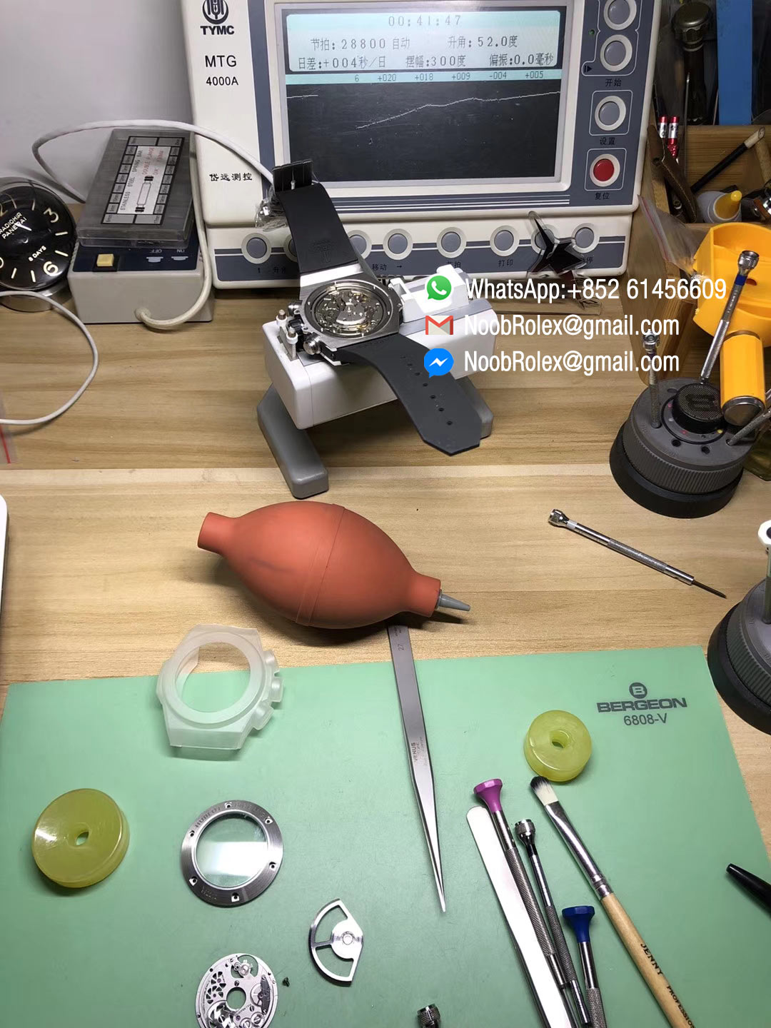 Hublot Big Bang Unico 45mm Watch 411.NM.1170.RX Stainless Steel Case Brushed Titanium Ceramic Chronograph AB Factory 1:1 Best Edition on Black Rubber Strap A.HUB1241