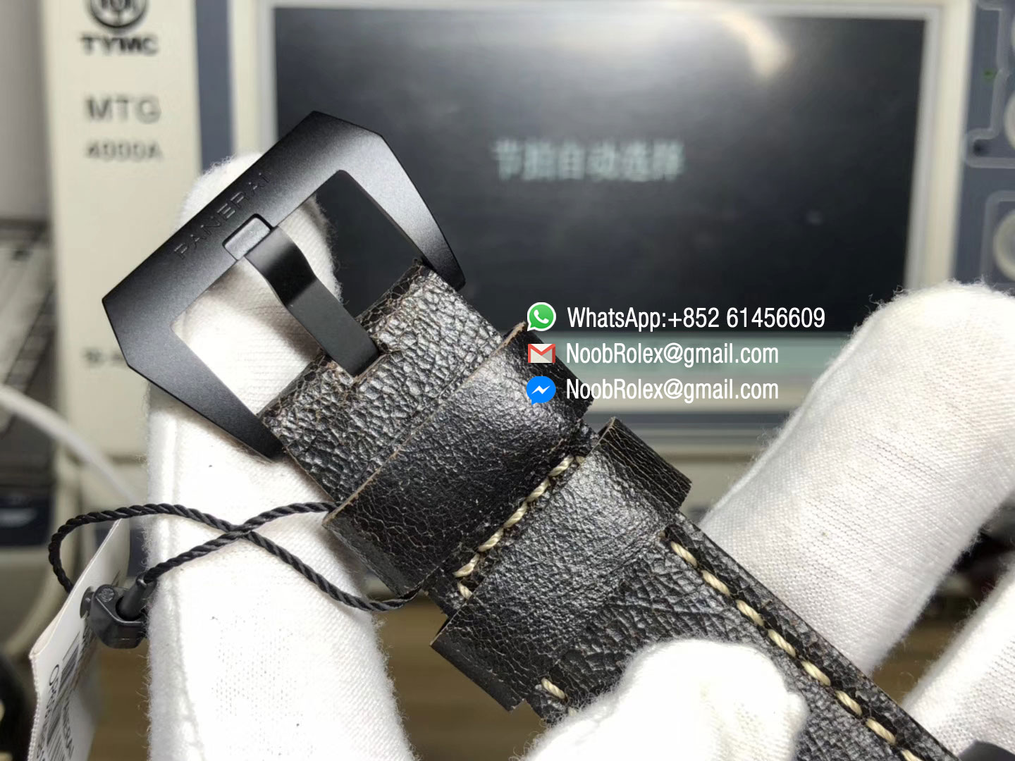 Luminor Submersible PAM508 Ceramica VS Factory Real Ceramic on Black Distressed Calfskin Strap P9000 Super Clone Best Edition