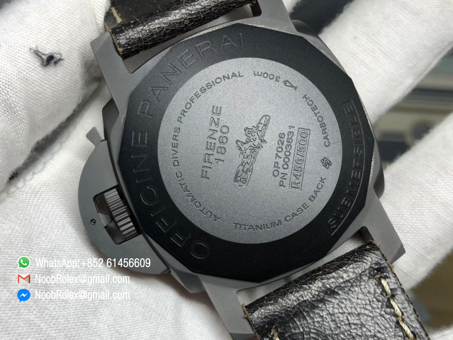 Luminor Submersible PAM508 Ceramica VS Factory Real Ceramic on Black Distressed Calfskin Strap P9000 Super Clone Best Edition