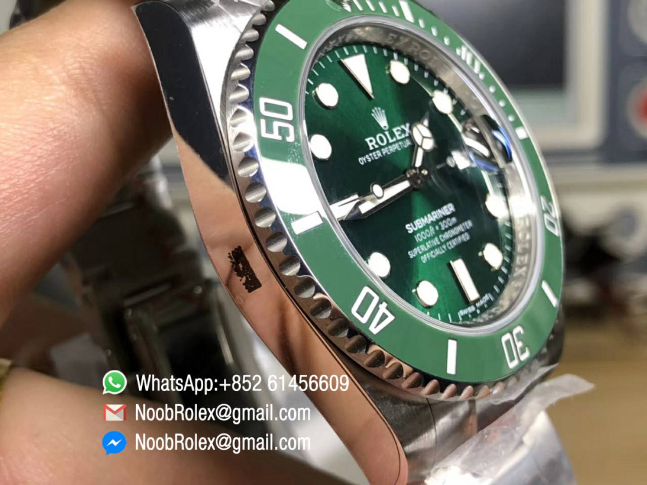 Noob V9 Rolex Submariner 116610LV Green Ceramic 904L Stainless Steel Case and Bracelet Depth Platinum Bezel SA3135 1:1 Best Edition