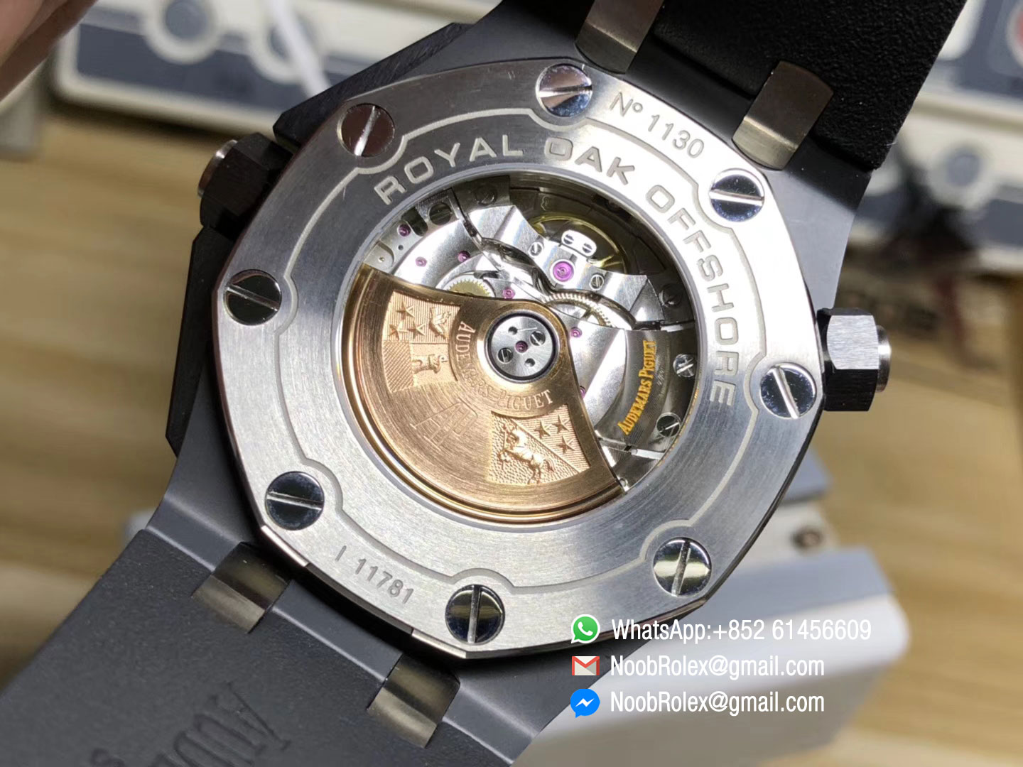 Royal Oak Offshore Diver Watch 15707 Real Black Ceramic Bezel on Black Rubber Strap A3120 XF 1:1 Best Edition V2