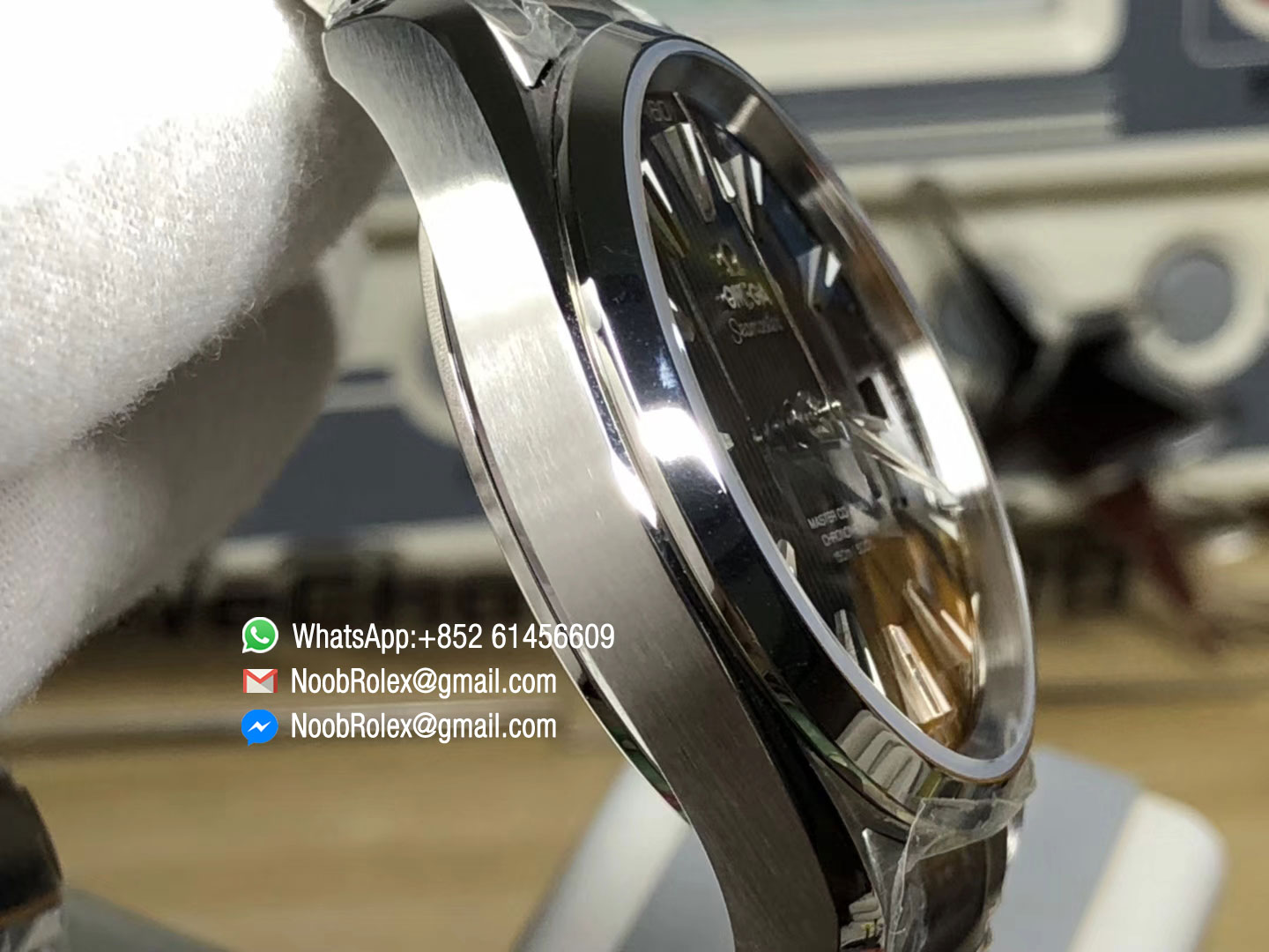 Aqua Terra 150M Watch Steel Case Black Textured Dial Silver Markers on A8500 Super Clone Movement VSF 2018 Edition