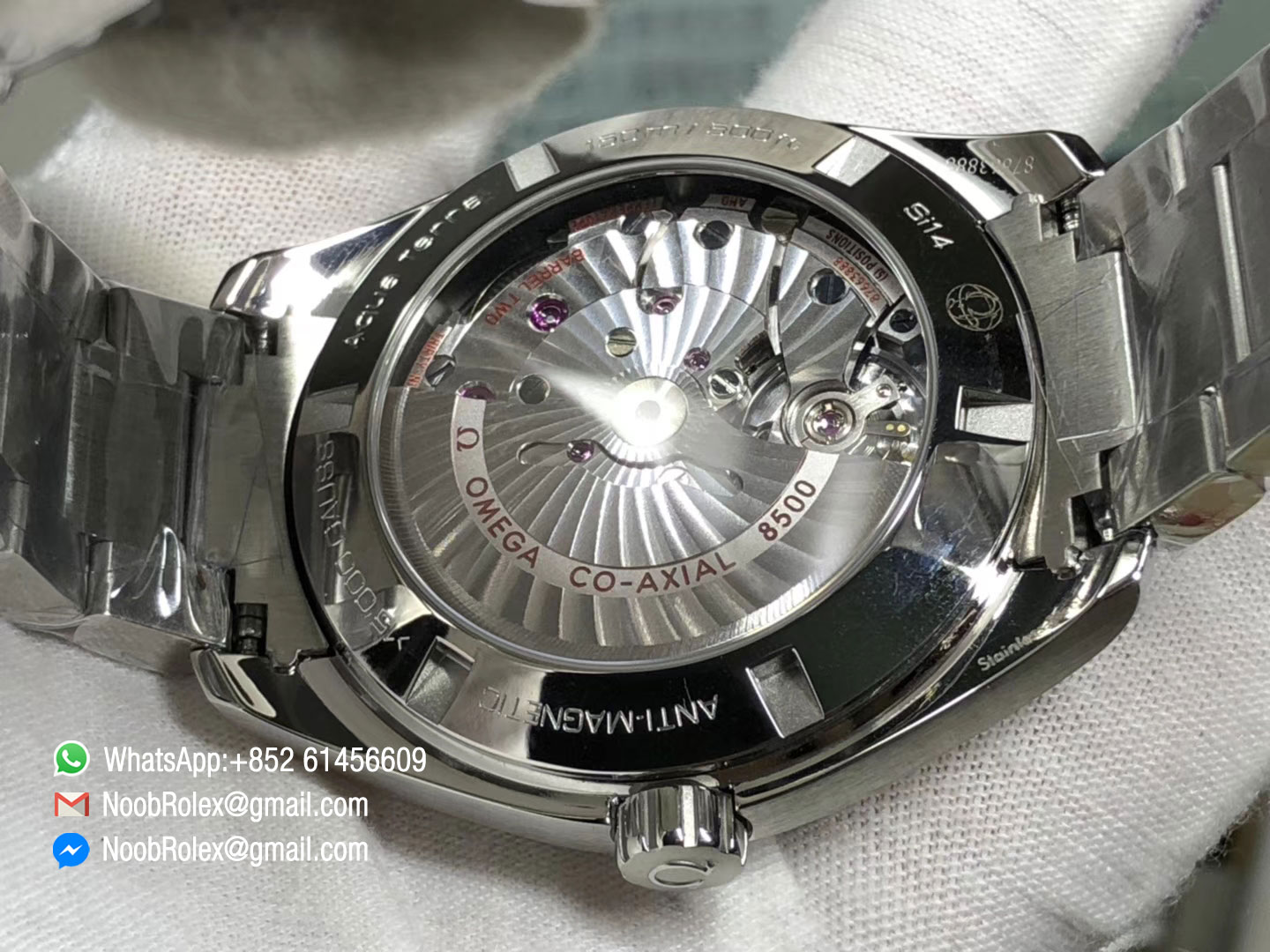 Aqua Terra 150M Watch Steel Case Black Textured Dial Silver Markers on A8500 Super Clone Movement VSF 2018 Edition