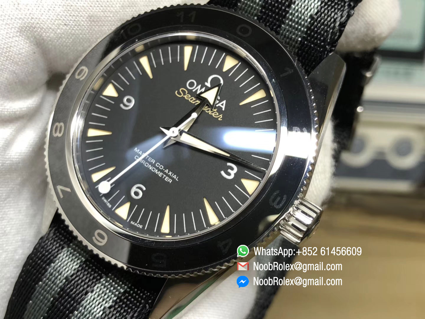 Omega Seamster 300 Spectre Limited Edition 007 Logo Nato Strap A8400 Super Clone VSF 2018 New & Best Edition