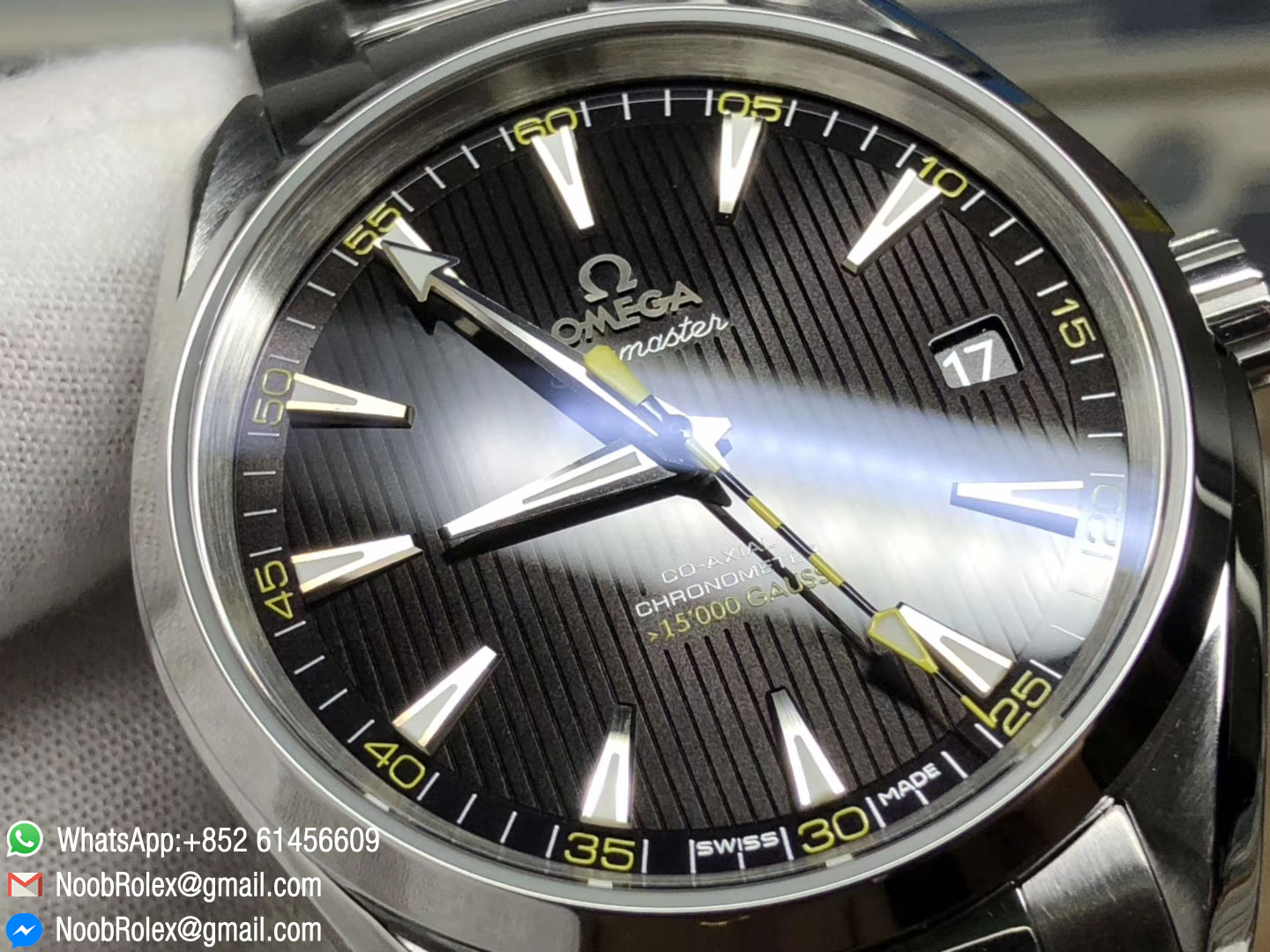 Seamaster Aqua Terra 150M 15000 GAUSS VSF 2018 Edition Black Textured Dial on SS Bracelet Asian Super Clone 8508 Movement