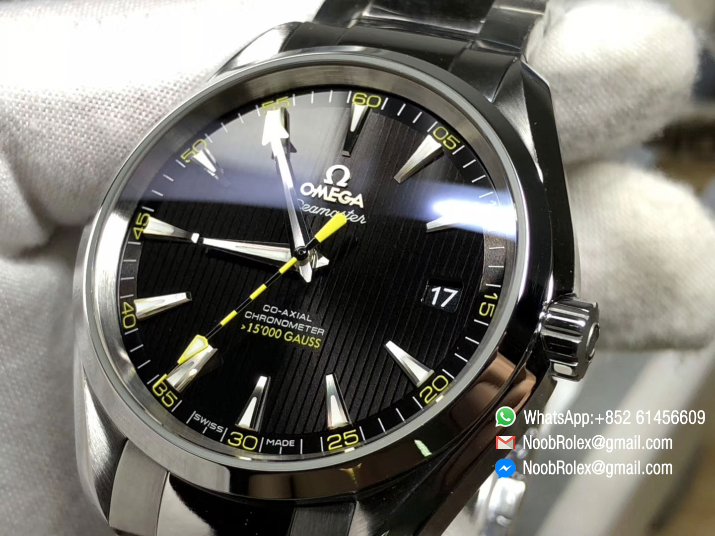 Seamaster Aqua Terra 150M 15000 GAUSS VSF 2018 Edition Black Textured Dial on SS Bracelet Asian Super Clone 8508 Movement