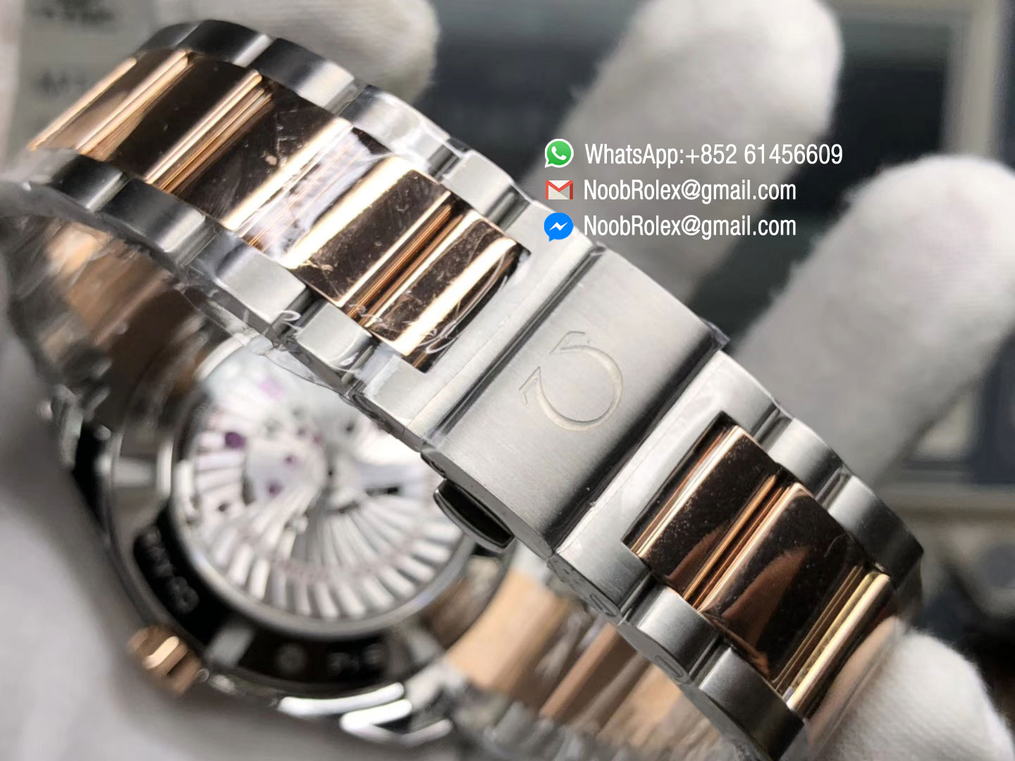 Aqua Terra 150M GMT Stainless Steel & Rose Gold Case & Bracelet Brown Textured Dial on A8605 Super Clone VSF 1:1 Best Edition