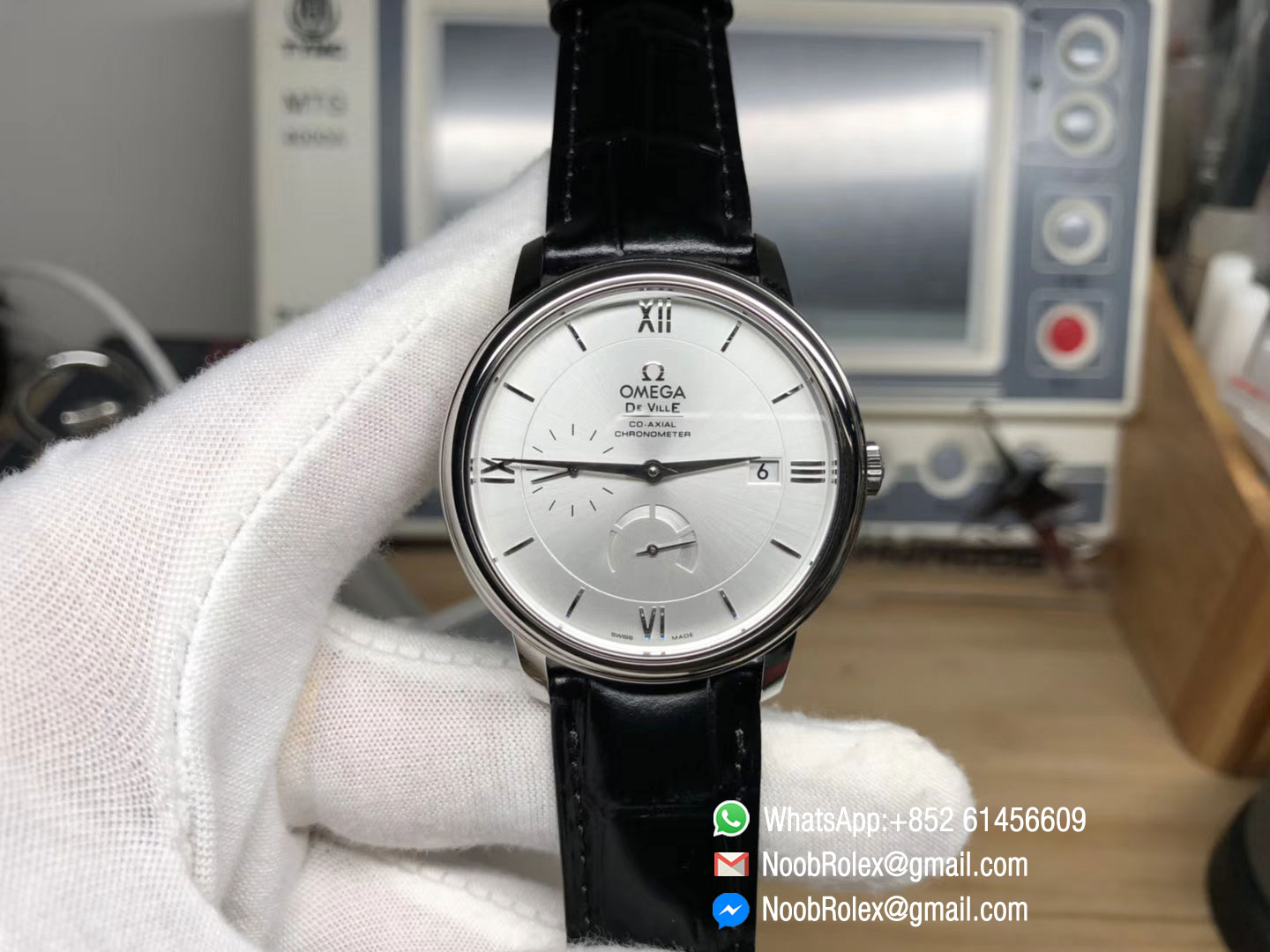 De Ville Prestige Real Power Reserve Steel Case White Dial on Black Leather Strap A2824 TW 1:1 Best Edition