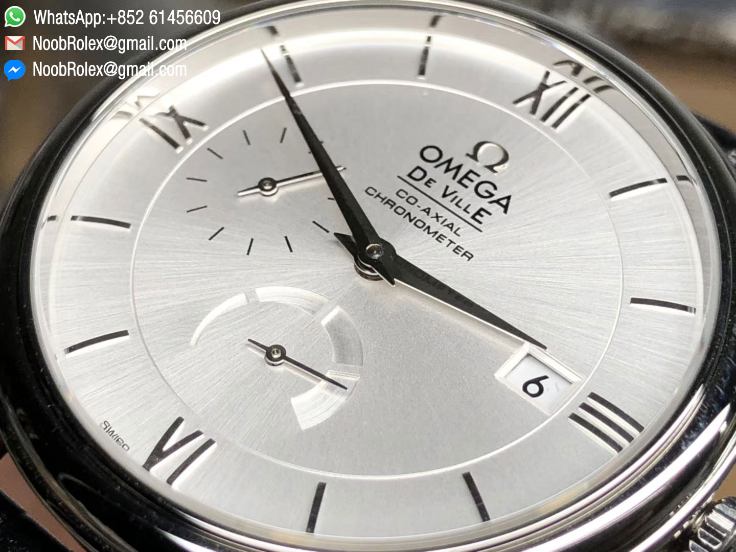 De Ville Prestige Real Power Reserve Steel Case White Dial on Black Leather Strap A2824 TW 1:1 Best Edition