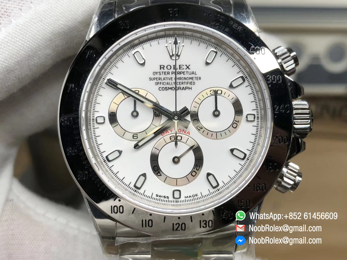 Noob Factory SA4130 Daytona 116520 Steel Tachymeter Bezel White Dial on Stainless Steel Case & Bracelet 2018 Best Watch