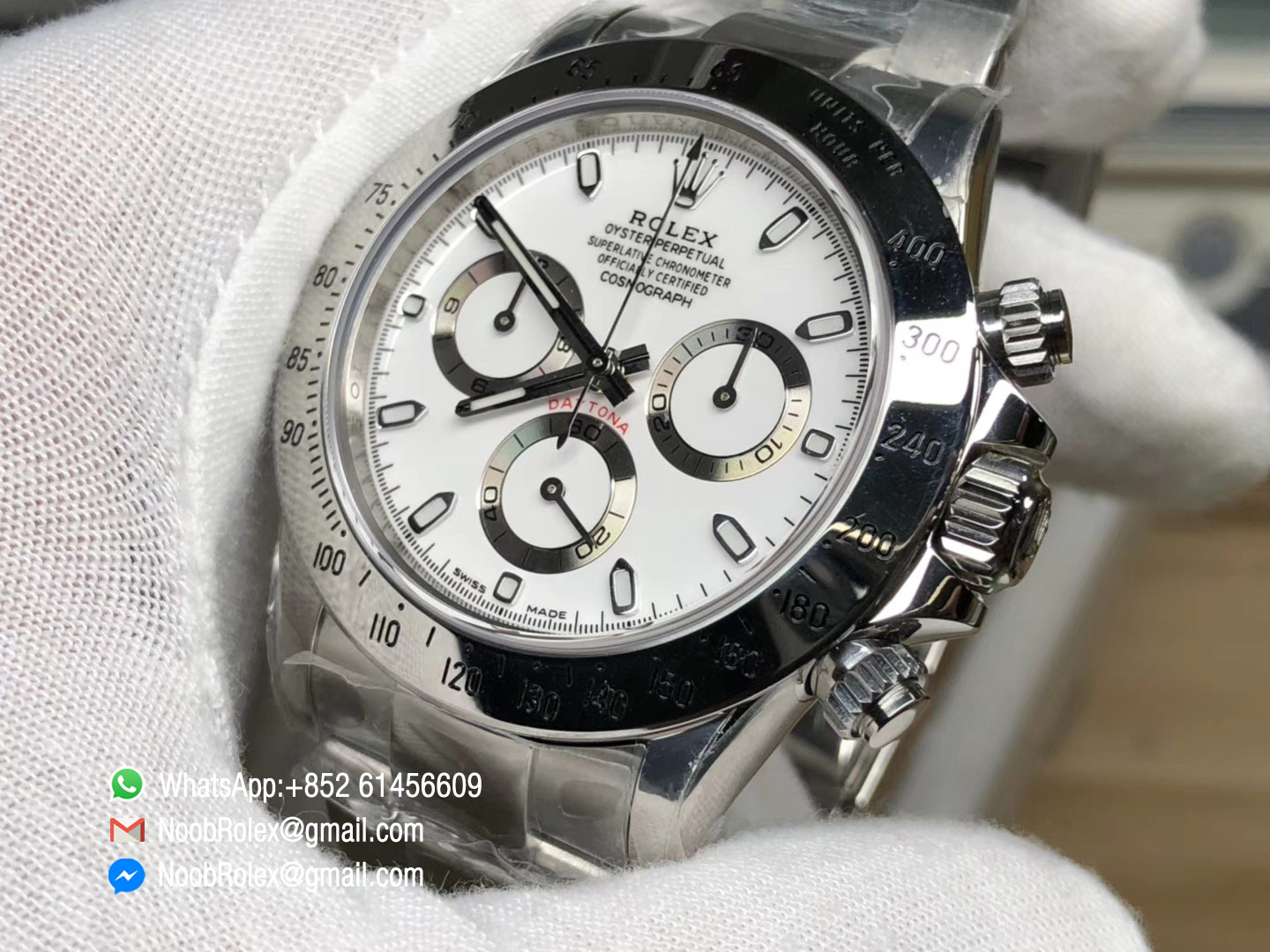 Noob Factory SA4130 Daytona 116520 Steel Tachymeter Bezel White Dial on Stainless Steel Case & Bracelet 2018 Best Watch