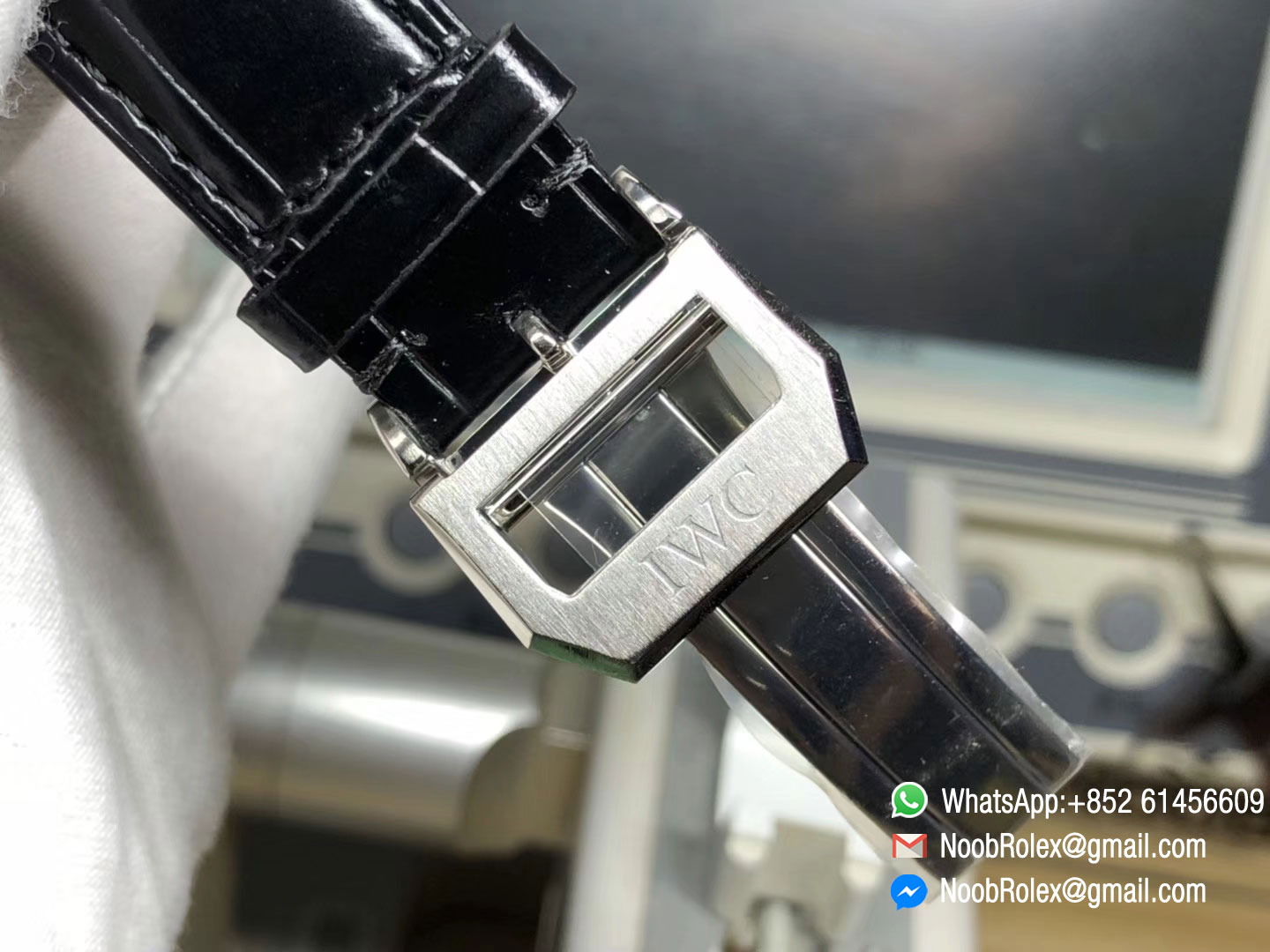 Portugieser Chronograph 150 Years Limited Edition IW371601 Blue Dial on Black Leather Strap A7750 Slim Movement YLF Best Edition