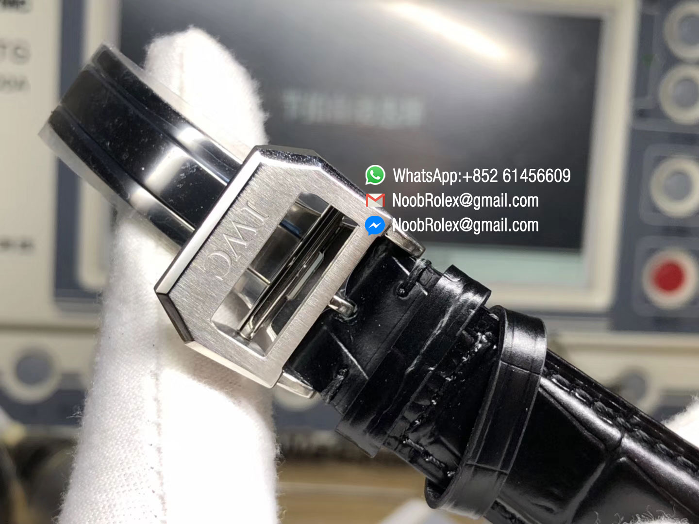 Portuguese Chrono IW371404 Black Leather Strap A7750 Same Thickness as Genuine ZF Top Quality