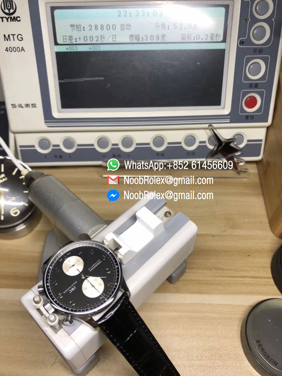 Portuguese Chrono IW371404 Black Leather Strap A7750 Same Thickness as Genuine ZF Top Quality