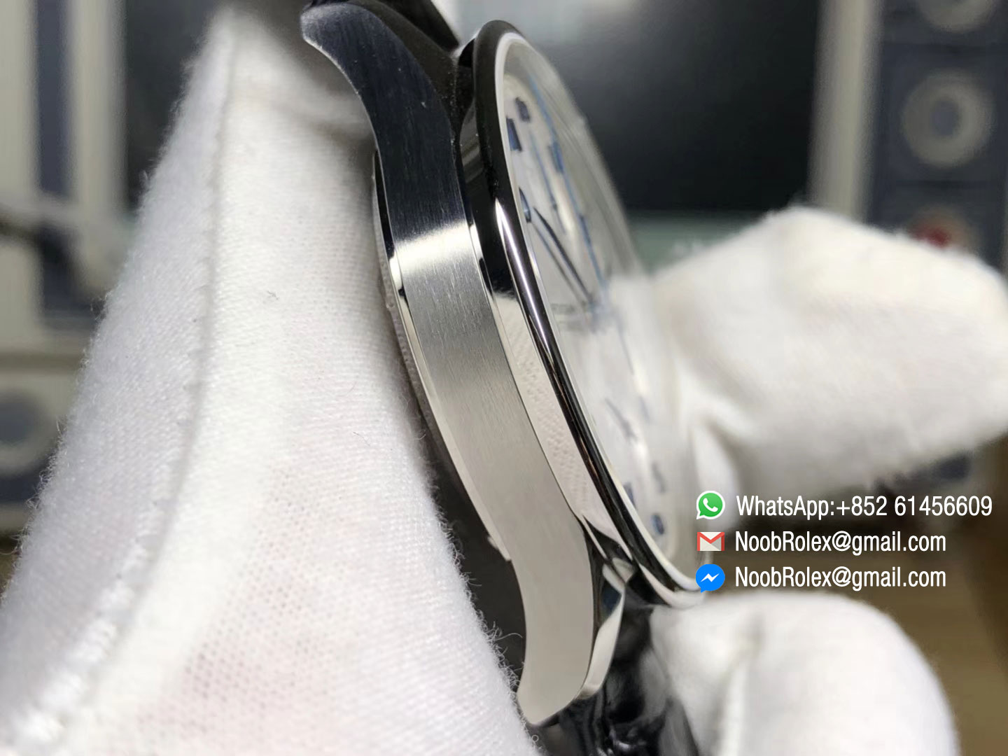 Portuguese Chrono IW371446 Blue Hand & Black Leather Strap A7750 Same Thickness as Genuine ZF 1:1 Best Edition