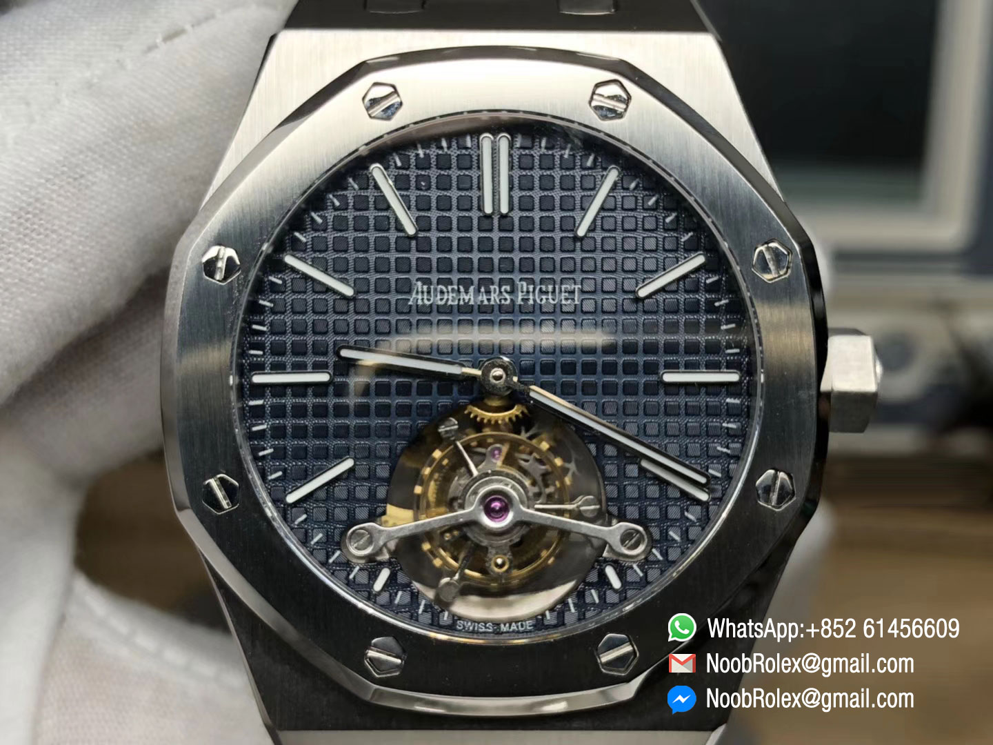 Royal Oak 26510ST 41mm Tourbillon Stainless Steel Case & Bracelet Blue Dial Asian Seagull Movement TF High Quality